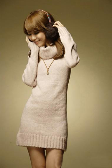 2010冬季服装搭配,中粗线毛衣巧用服装搭配的技巧