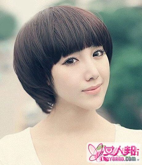 >甜美女生锅盖头发型图片 韩式女生最新流行短发发型