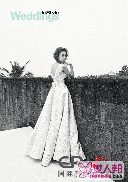 李多熙婚纱造型拍杂志写真 黑白照眼神性感迷离