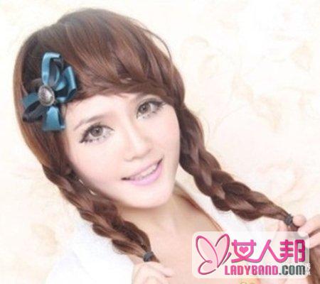 斜刘海蜈蚣辫步骤图解分享   DIY发型化身靓丽小萝莉