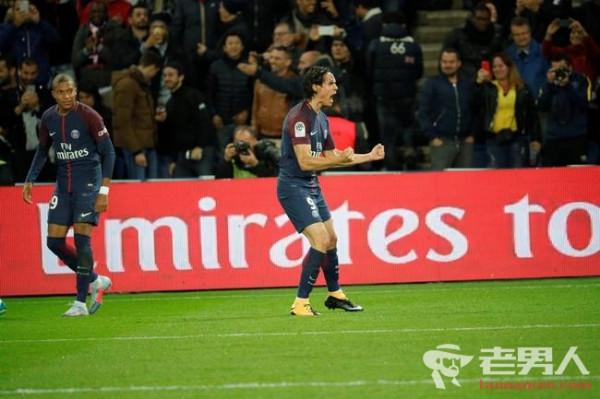 法甲第6轮：卡瓦尼姆巴佩造乌龙 巴黎2-0胜里昂迎六连胜