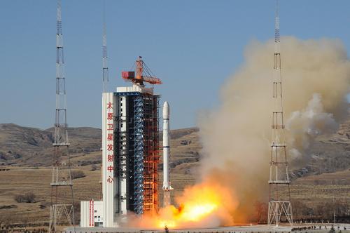 2014年8月19日 我国遥感卫星高分二号在太原卫星发射基地成功发射