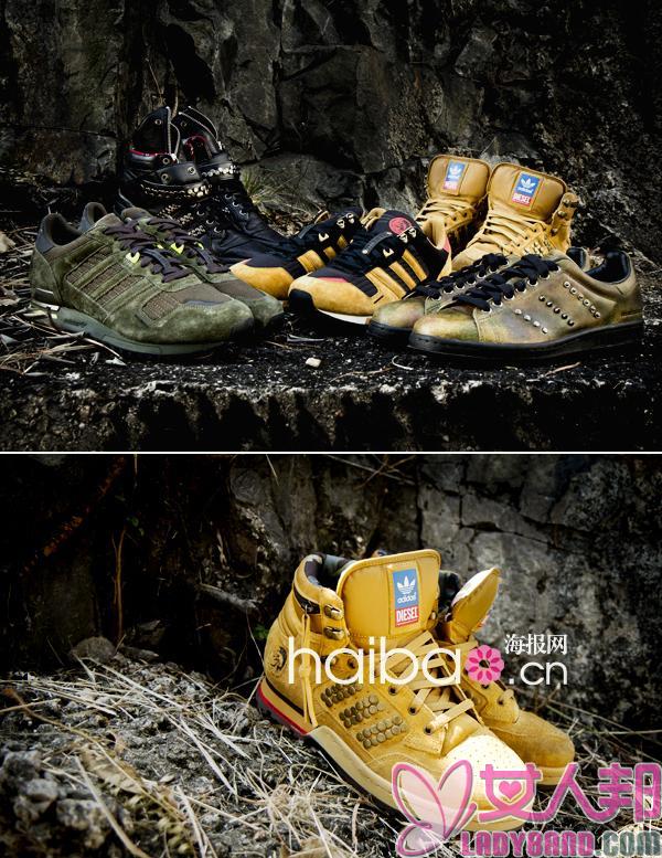 迪赛 (Diesel) 与阿迪达斯经典三叶草 (Adidas Originals) 联名推出Diesel × Adidas Originals 2011秋冬运动鞋系列