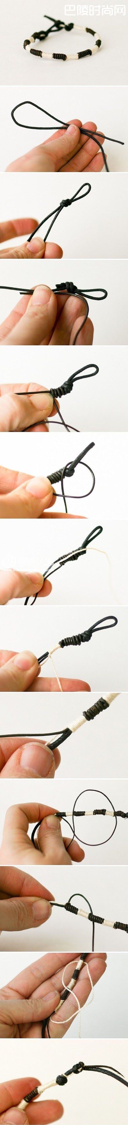 简单手绳的编法图解   简单手绳的编法教程