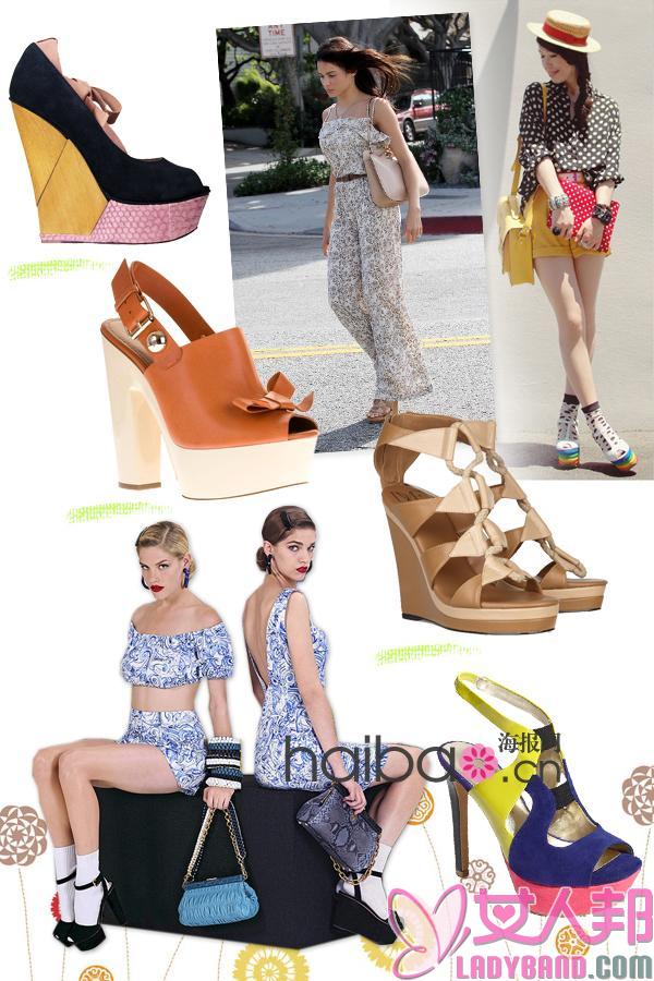 越高越时髦！2011夏季流行单品推荐之厚底凉鞋，帮忙拉长腿部线条的可爱美鞋你怎能错过！