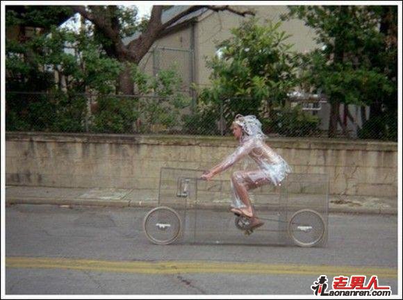 >超级拉风的透明自行车【组图】