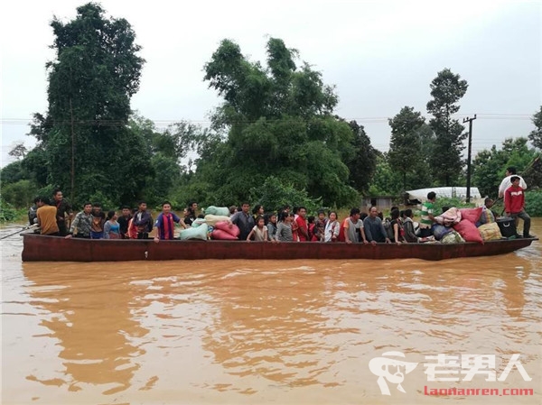 老挝一水电站溃坝 洪水淹没多个村庄数千人无家可归