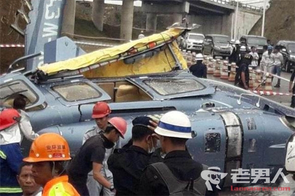 >印尼直升机降落时坠毁 致机内6名中国乘客受伤