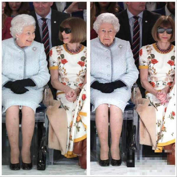 91岁英国女王出席时装周，套装搭配超优雅，英国人就爱这种风格！