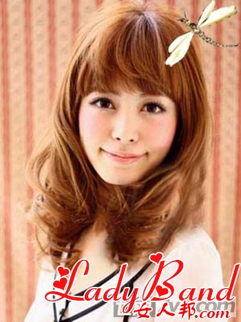 2011流行韩系可爱女生发型 甜橙系发型溢出小女人味道