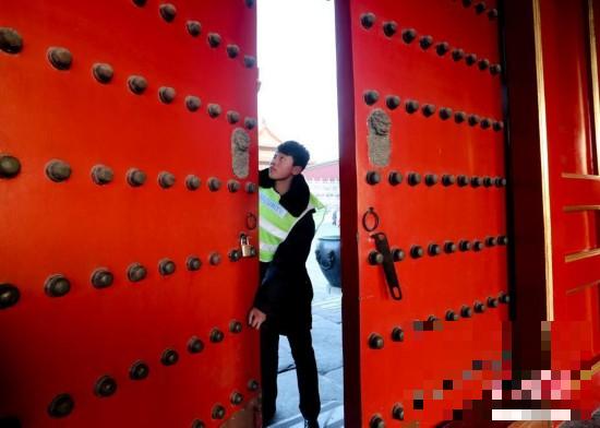 北京故宫进行2017年最后一次开放区域清场封门检查