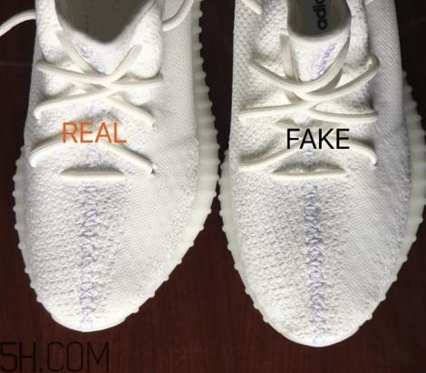 yeezy 350 boost v2全白配色真假对比 纯白椰子真假鉴定