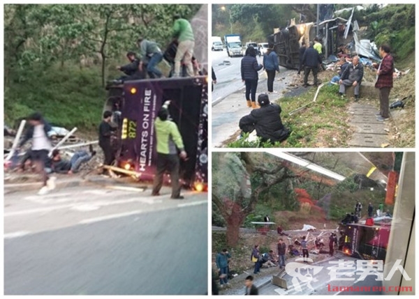 香港双层巴士侧翻 事故造成19人死亡60多人受伤
