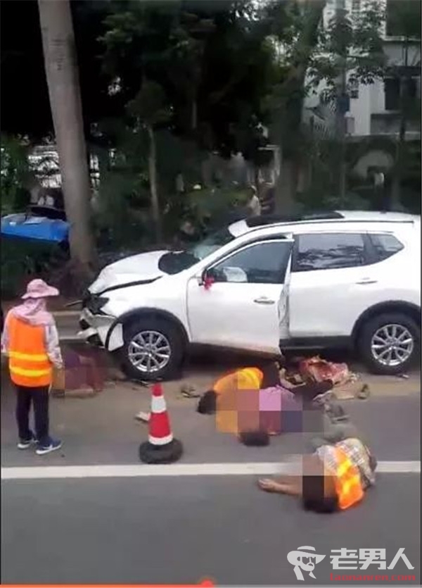 南宁白沙大道发生车祸 造成2名绿化工人当场死亡