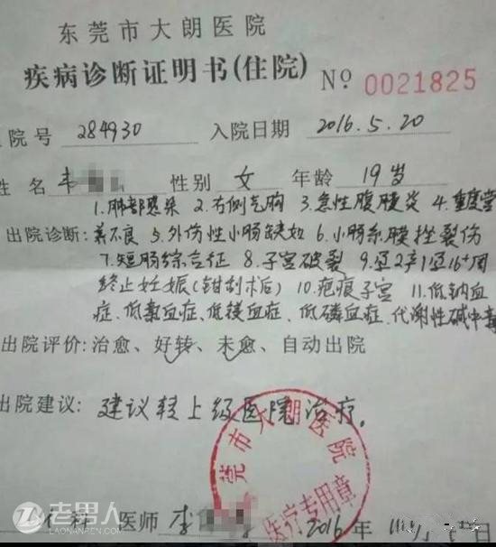 女子坠胎小肠被截 去无证诊所引产无法再孕 / 比乐族