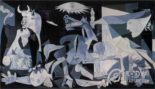 >毕加索《格尔尼卡》_毕加索巨型立体主义抽象画作品欣赏(4)