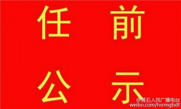 汪祥旺公示 中共湖北省委组织部干部任前公示公告(2015年第60号)