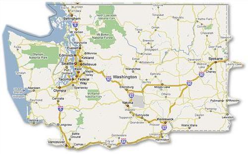 >美国华盛顿州西雅图卫星地图