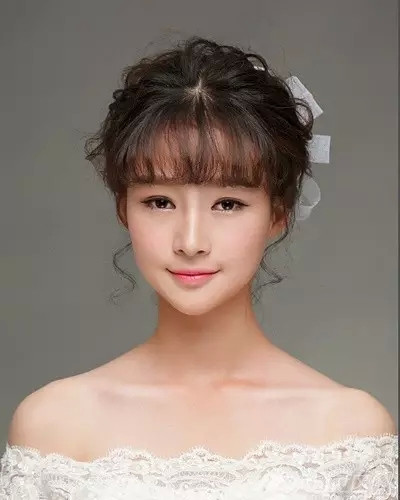 韩式空气刘海新娘发型打造教程