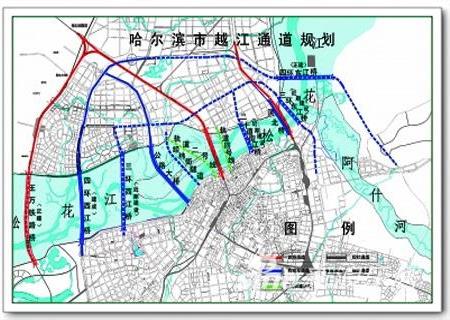 >哈尔滨松北区生态水系规划