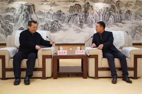 胡和平王石 王济武董事长率团访问陕西 与胡和平省长会谈