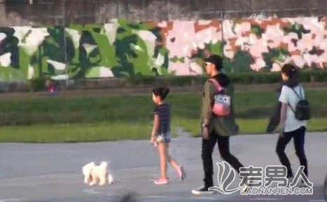 贾静雯被拍与男星互动亲密 带女儿公园遛狗如同一家