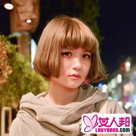 街拍东京最新发型 可爱波波头正流行